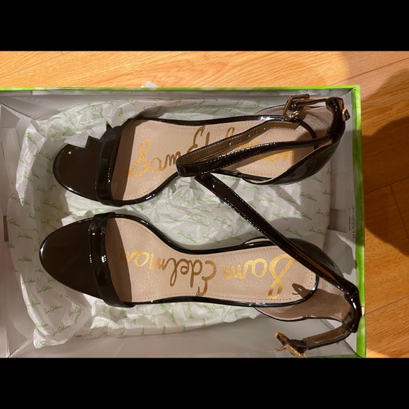 Sam Edelman Patri Black Patent Heels Sandal 8.5 - Picture 5 of 8